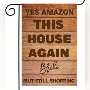 Brown Garden Flag Funny